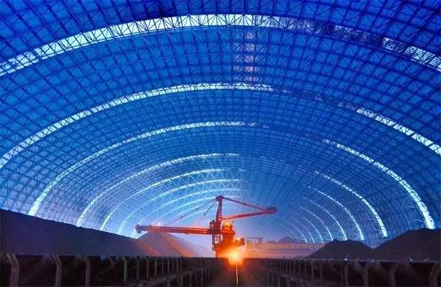 上虞亿优钢构工程师为您解析原料场封闭技术的特点和类型
